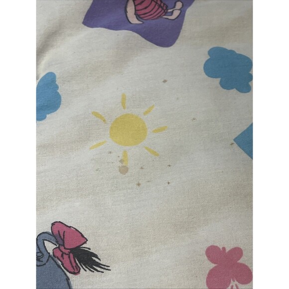 VTG Disney Winnie The Pooh Crib Comforter Colorful Reversible Blanket 1996 90s - Picture 9 of 11